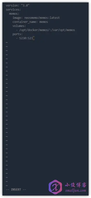 【實(shí)用的開源項(xiàng)目】使用云服務(wù)器部署memos - 新建docker-compose.yaml文件.png 【實(shí)用的開源項(xiàng)目】使用云服務(wù)器部署memos - 新建docker-compose.yaml文件.png